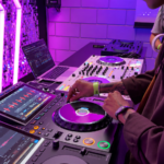 Neon Purple DJ Booth Session